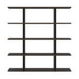 Stockholm Shelf: Composition 4 + Ebony Stained Oak + Anodized Aluminum Black