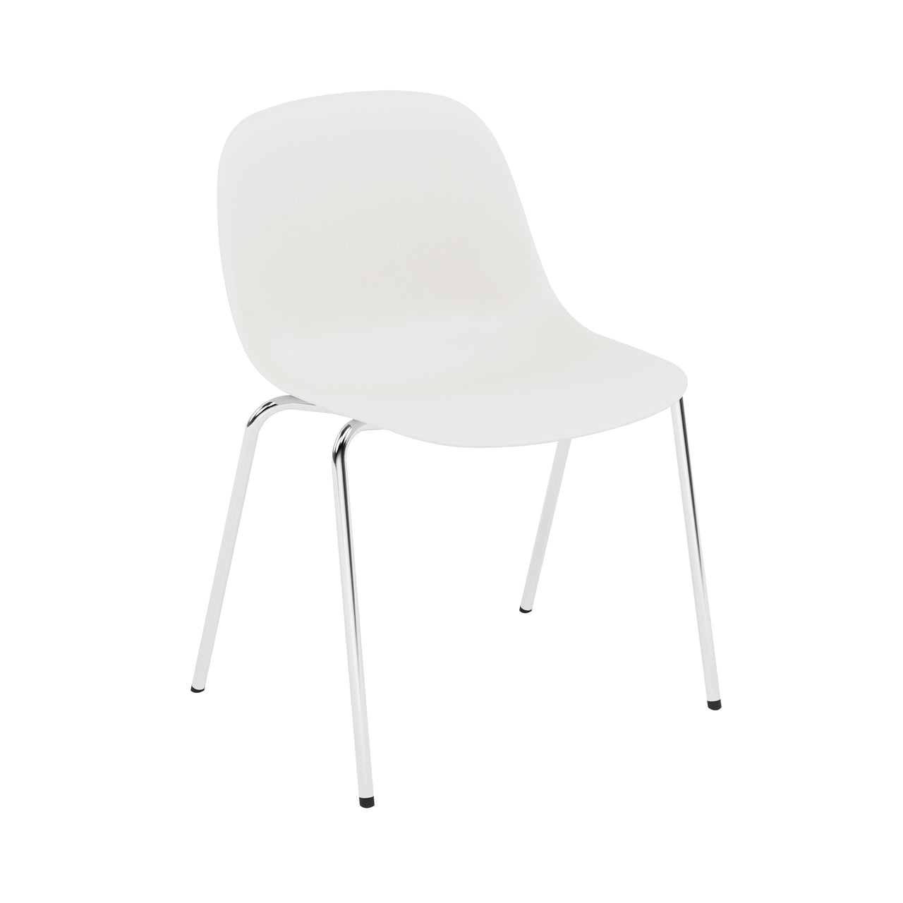 Fiber Side Chair: A-Base Stacking + Recycled Shell + Natural White