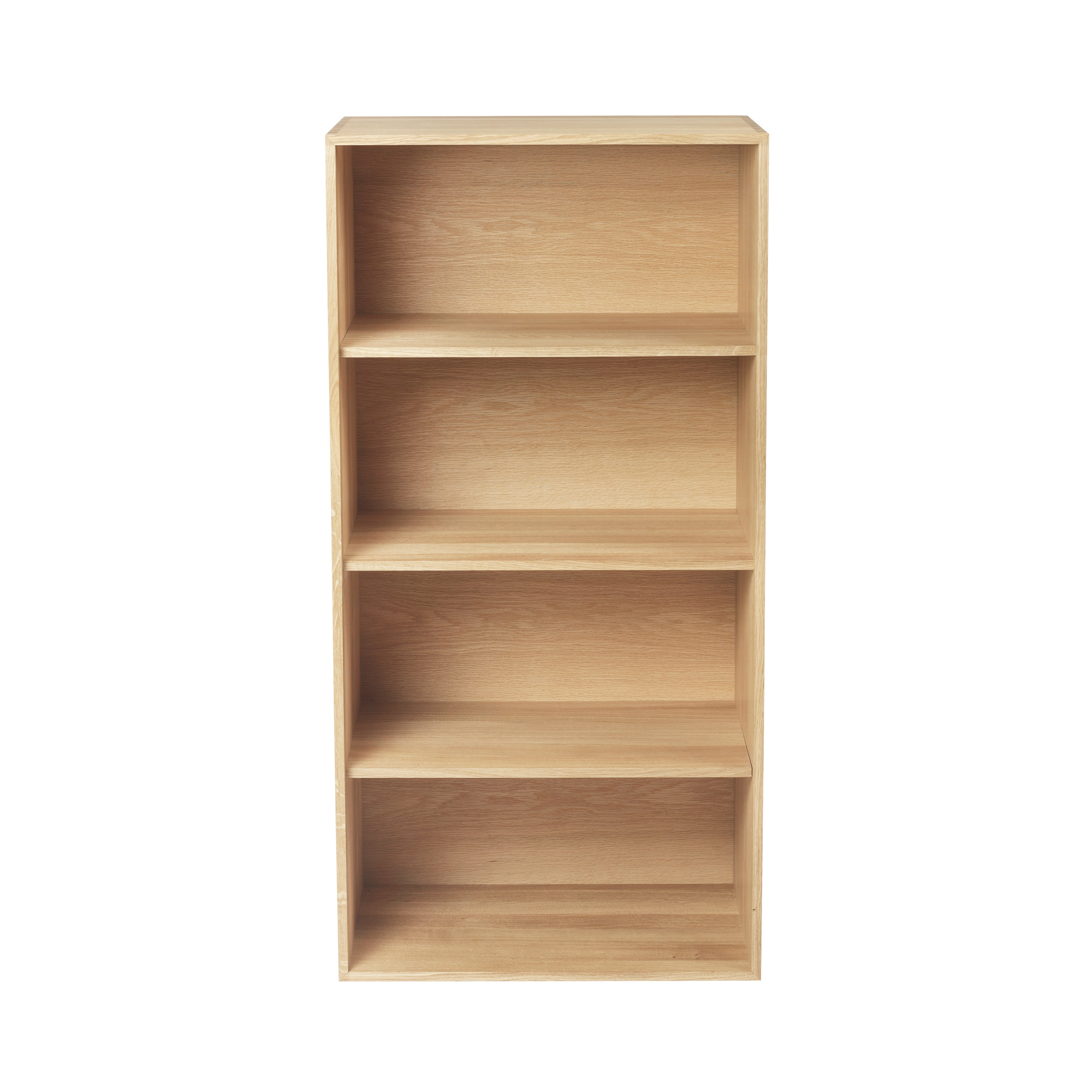 FK631120 Deep Bookcase Upright with 2 Shelves: Oiled Oak