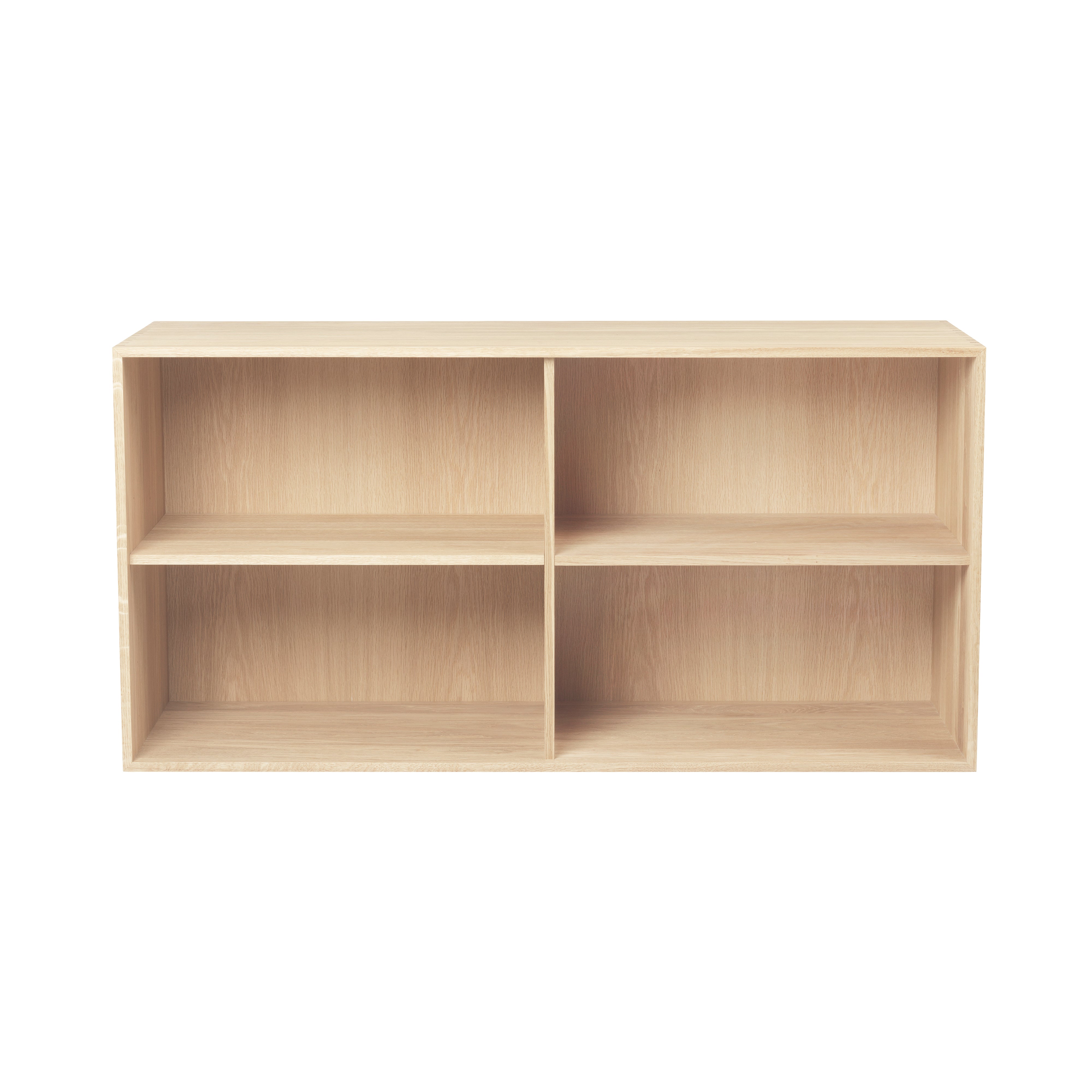 FK632010 Bookcase with 2 Shelves: White Oiled Oak