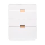 Frame Drawer High: White + Natural