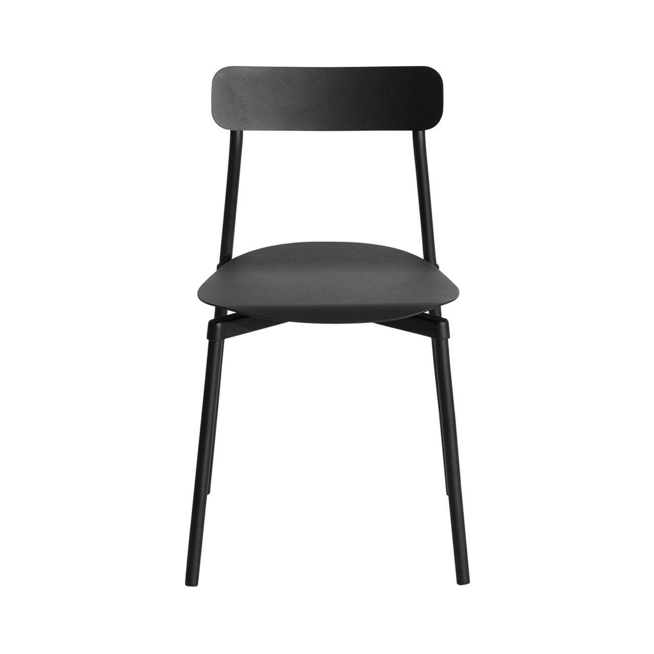 Fromme Outdoor Stacking Chair: Set of 2 + Black