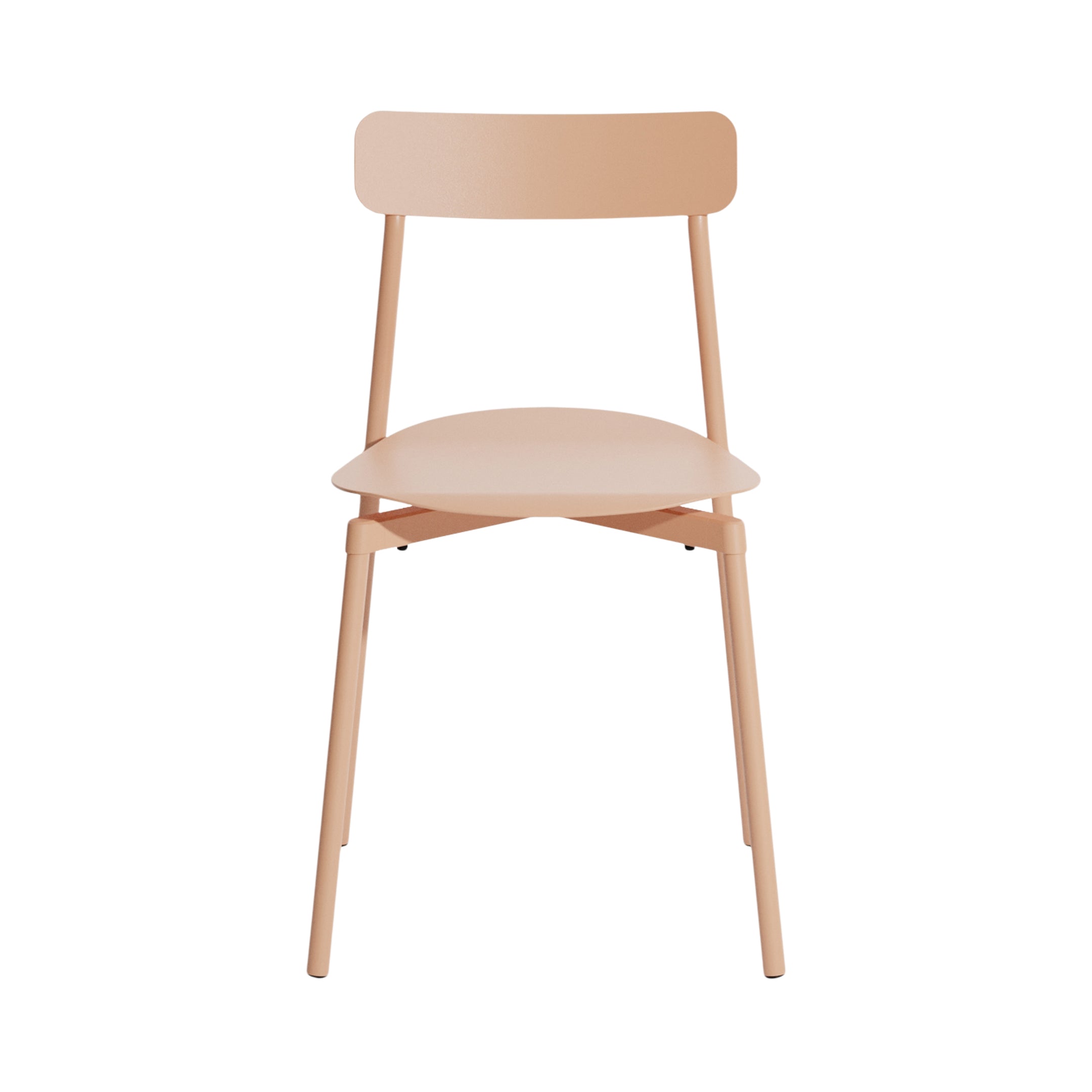 Fromme Outdoor Stacking Chair: Set of 2 + Blush