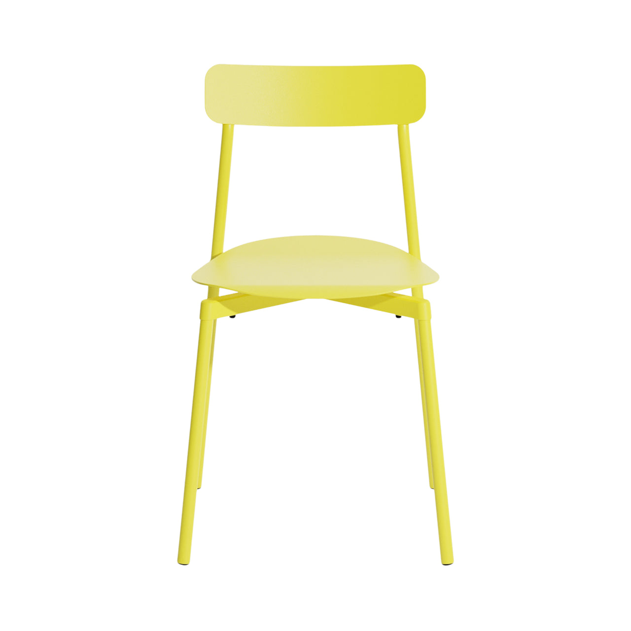 Fromme Outdoor Stacking Chair: Set of 2 + Yellow