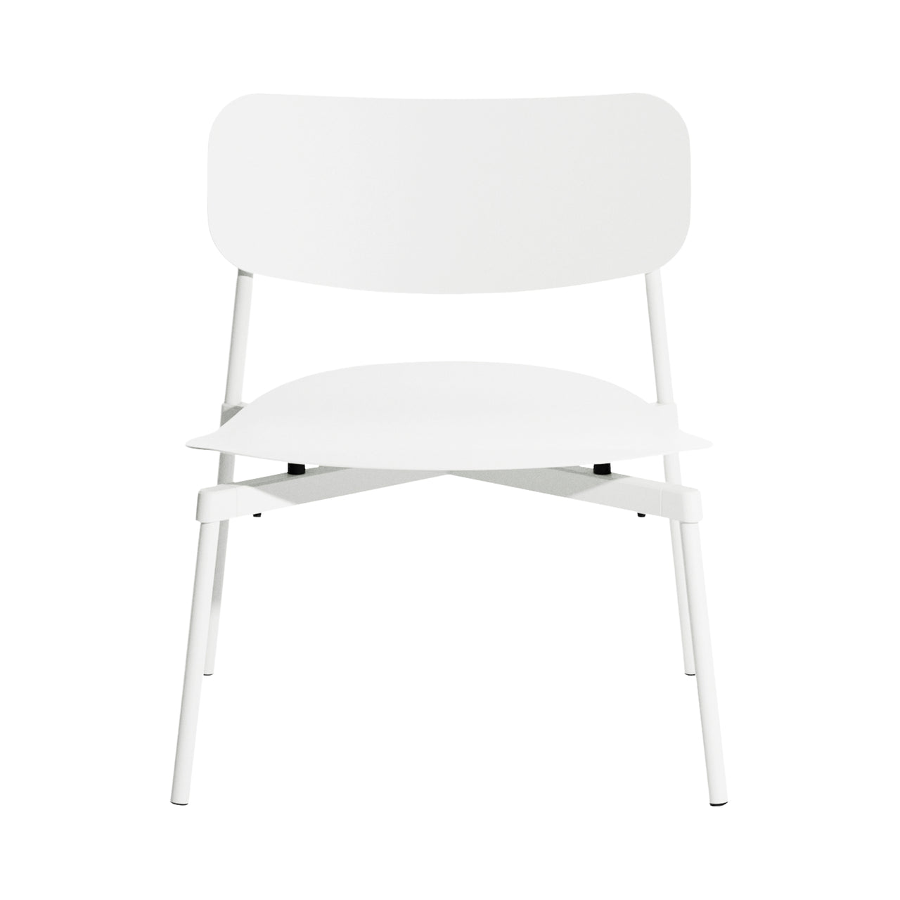 Fromme Outdoor Stacking Lounge Chair: White