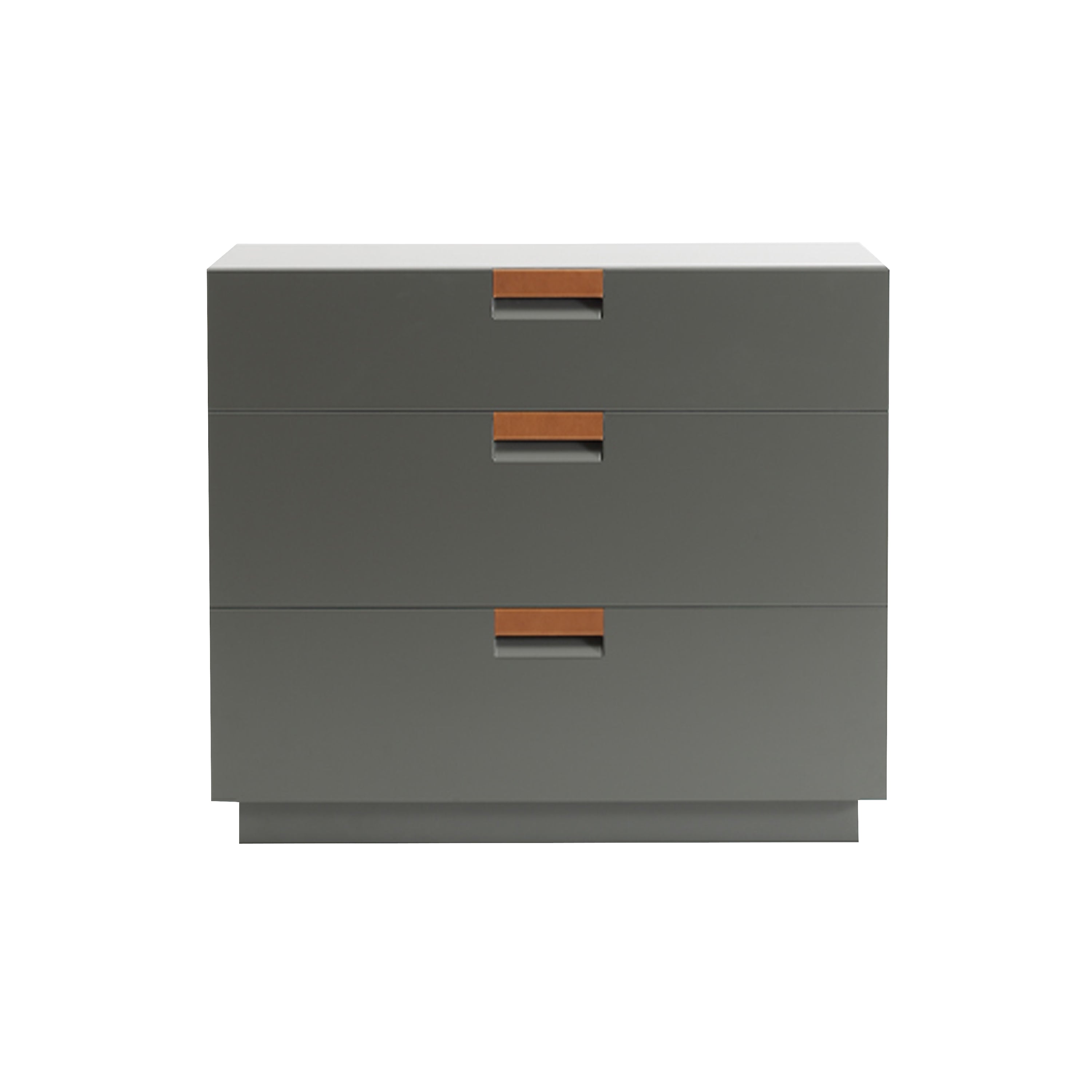 Frame Drawer Low: Storm Grey + Cognac