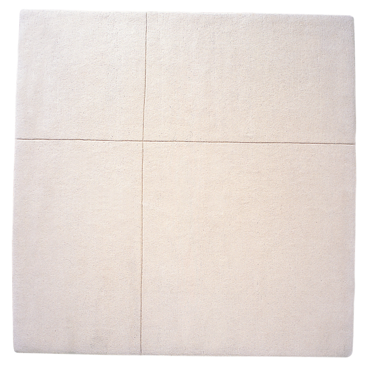 Golden Section Square Rug: White