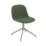 Fiber Side Chair: Swivel Base + Recycled Shell + Upholstered + Grey