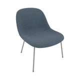 Fiber Lounge Chair: Tube Base + Upholstered + Grey