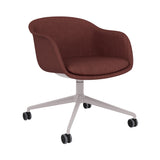 Fiber Conference Armchair: Swivel Base with Castors + Recycled Shell + Grey