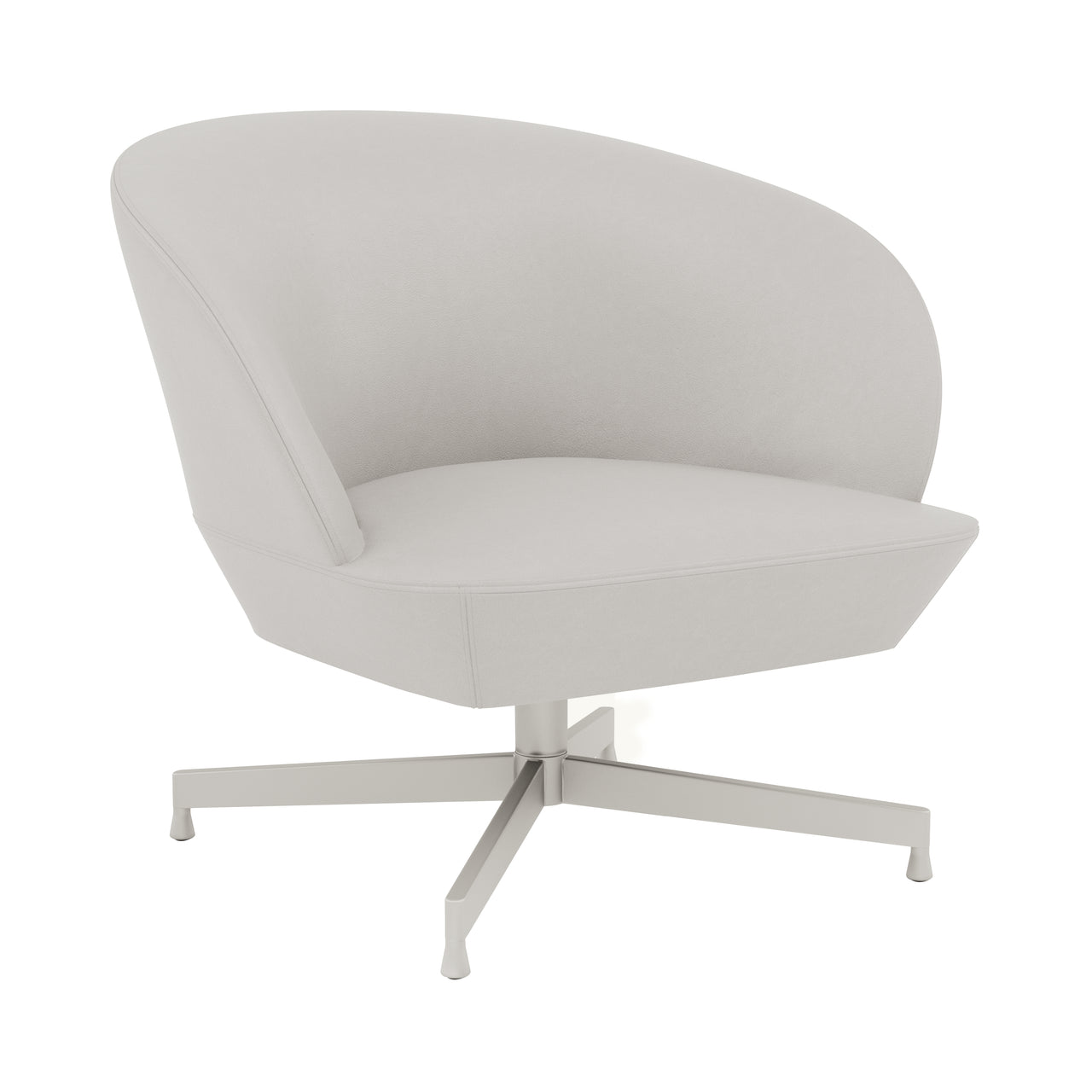 Oslo Lounge Chair: Swivel Base + Grey