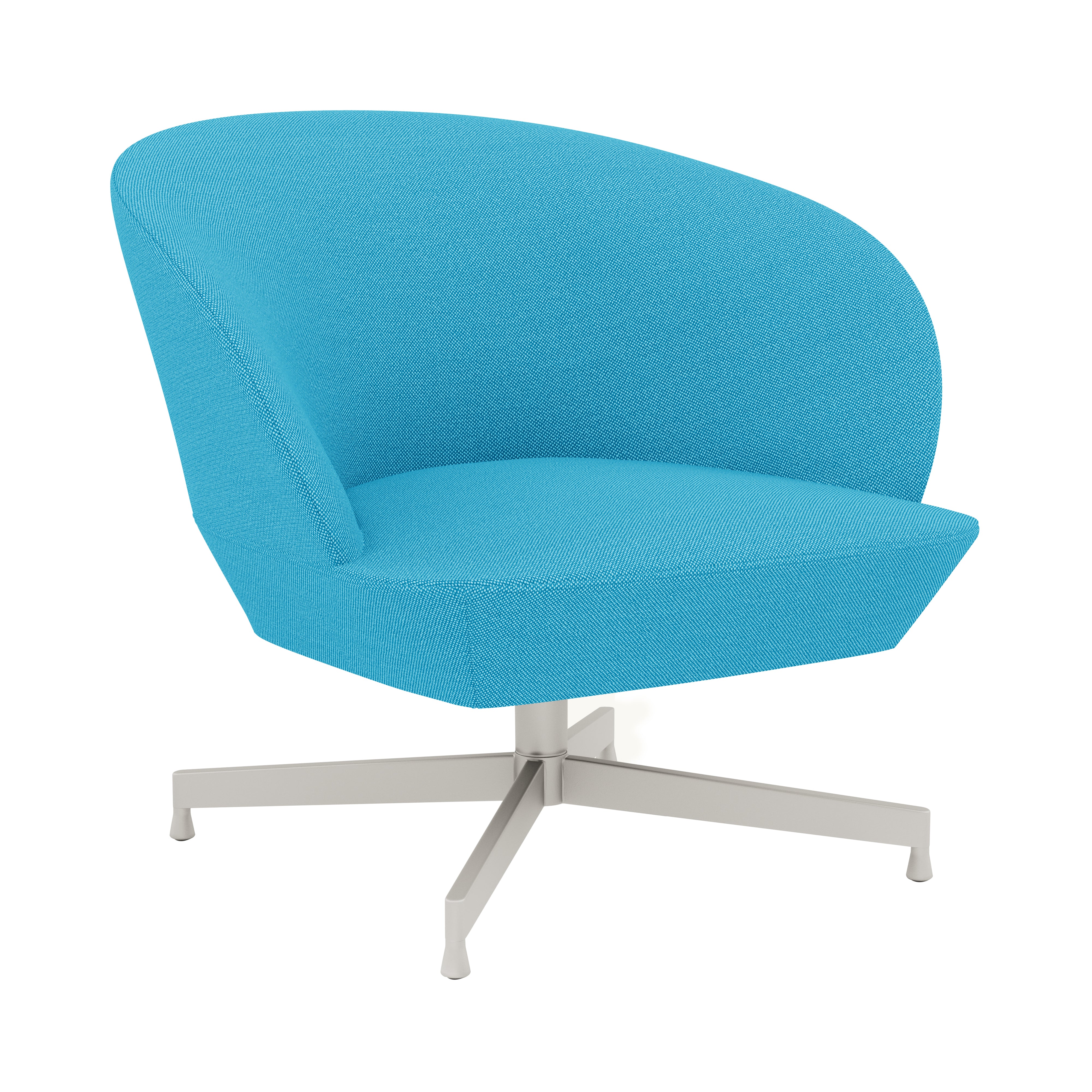 Oslo Lounge Chair: Swivel Base + Grey