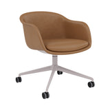 Fiber Conference Armchair: Swivel Base with Castors + Recycled Shell + Grey