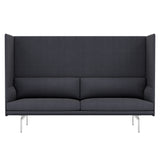 Outline Highback 3-Seater Sofa: Large + High + Polished Aluminum