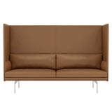 Outline Highback 3-Seater Sofa: Large + High + Polished Aluminum