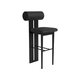 Hippo Bar + Counter Chair: Full Upholstered + Counter + Black Oak