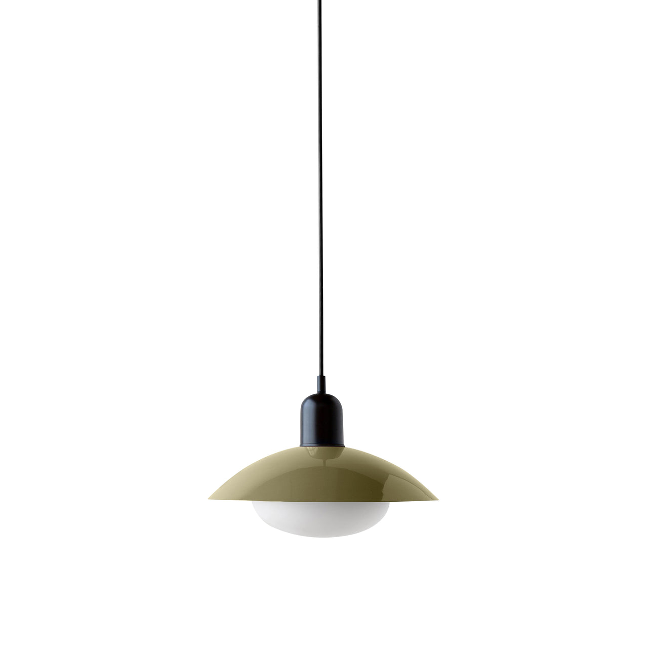 Arundel Mushroom Pendant: Reed Green + Black