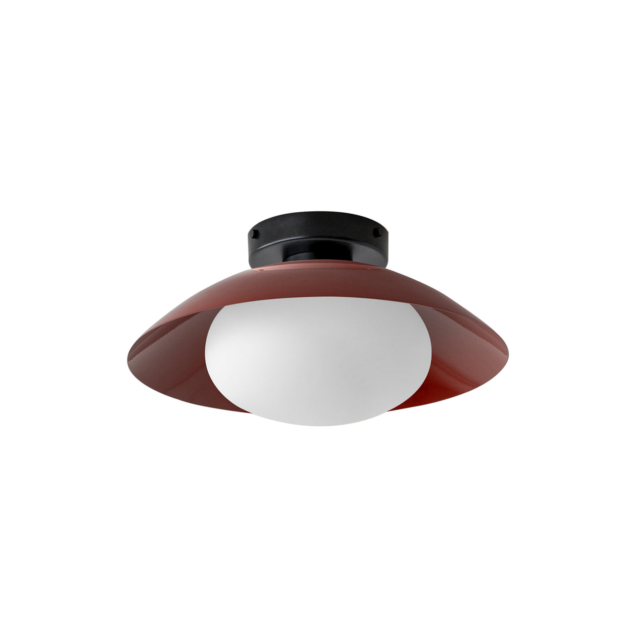 Arundel Mushroom Surface Mount: Oxide Red + Black + Hardwire