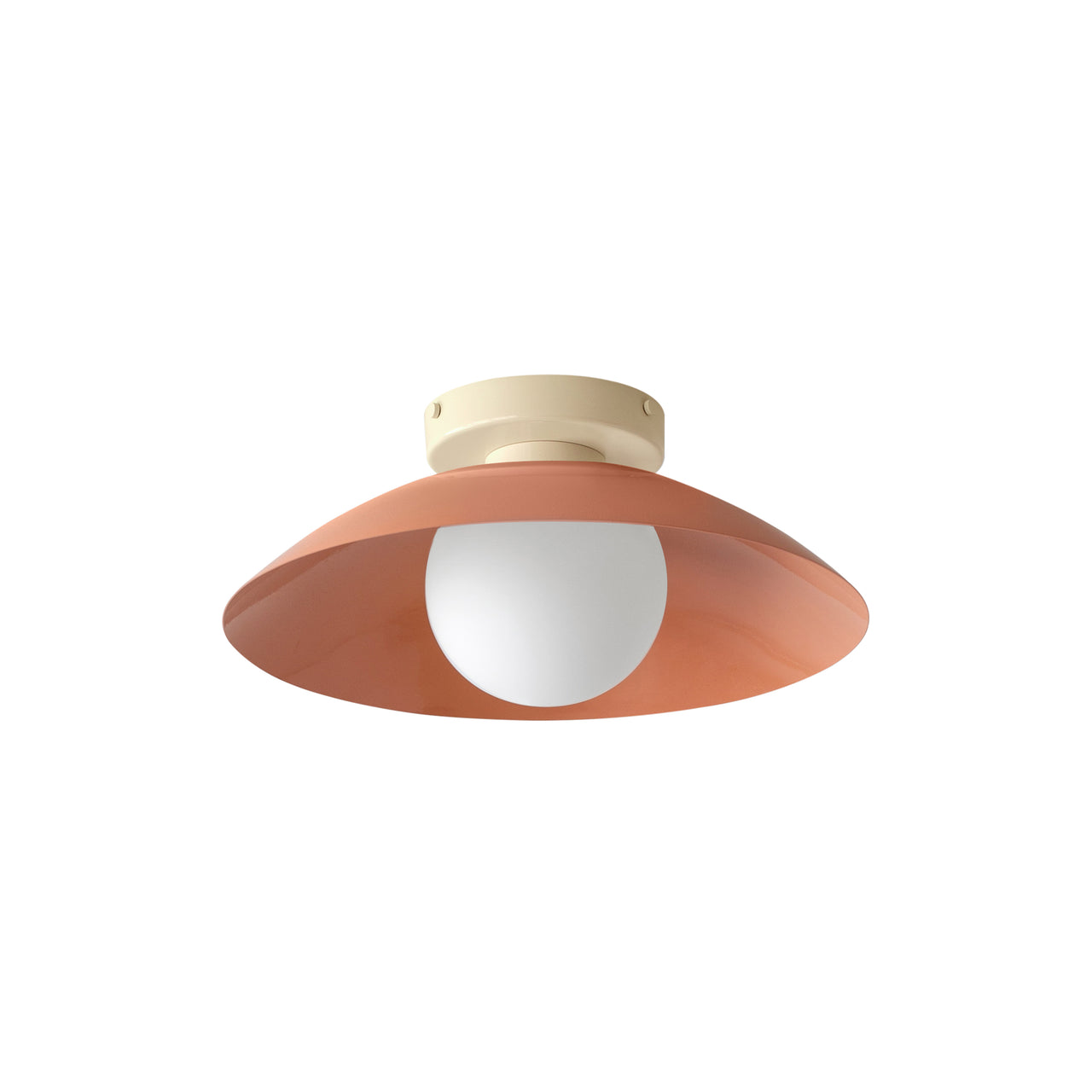 Arundel Orb Surface Mount: Peach + Bone + Hardwire