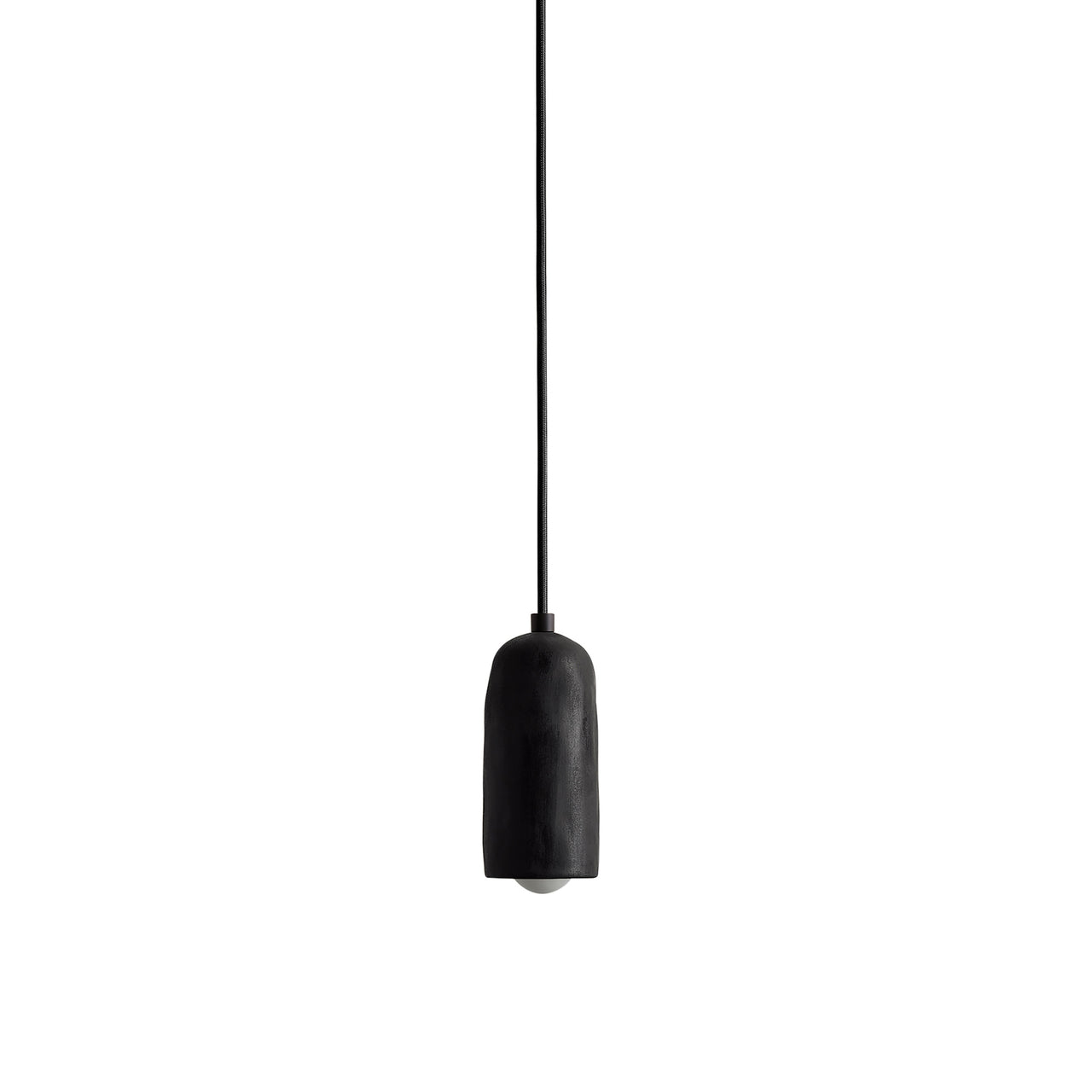 Ceramic Spot Pendant: Black Clay + Black + Black