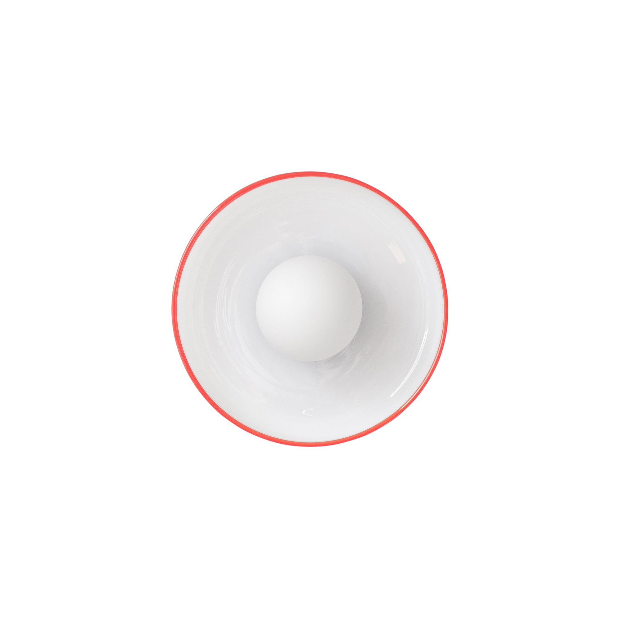 Disc Surface Mount: Opaline + Red Rim