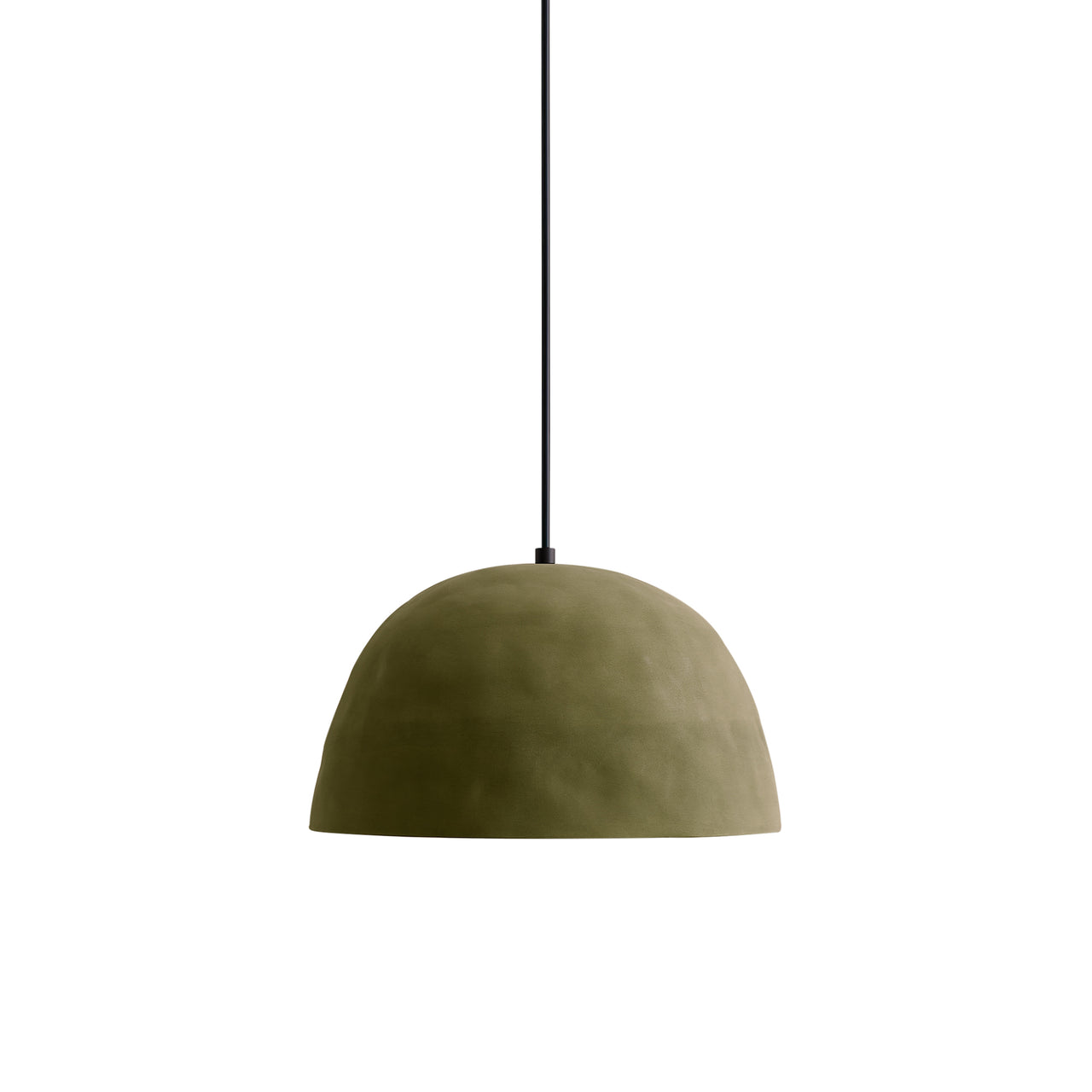 Dome Pendant: Green Clay + Black + Black