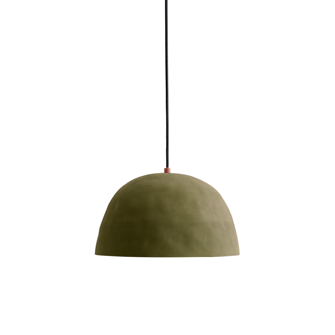 Dome Pendant: Green Clay + Peach + Black