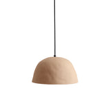 Dome Pendant: Tan Clay + Black + Black