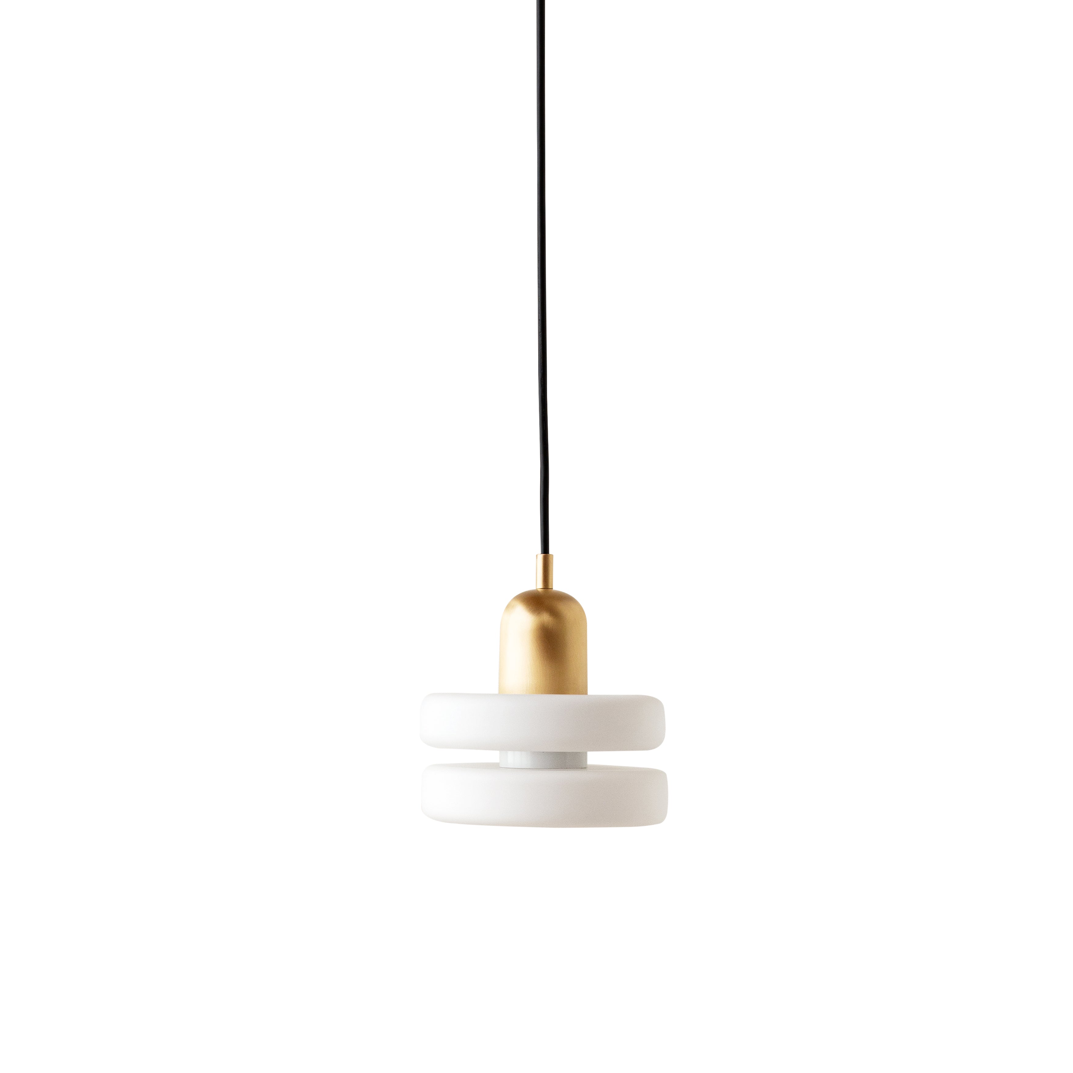 Double Puck Pendant: Brass