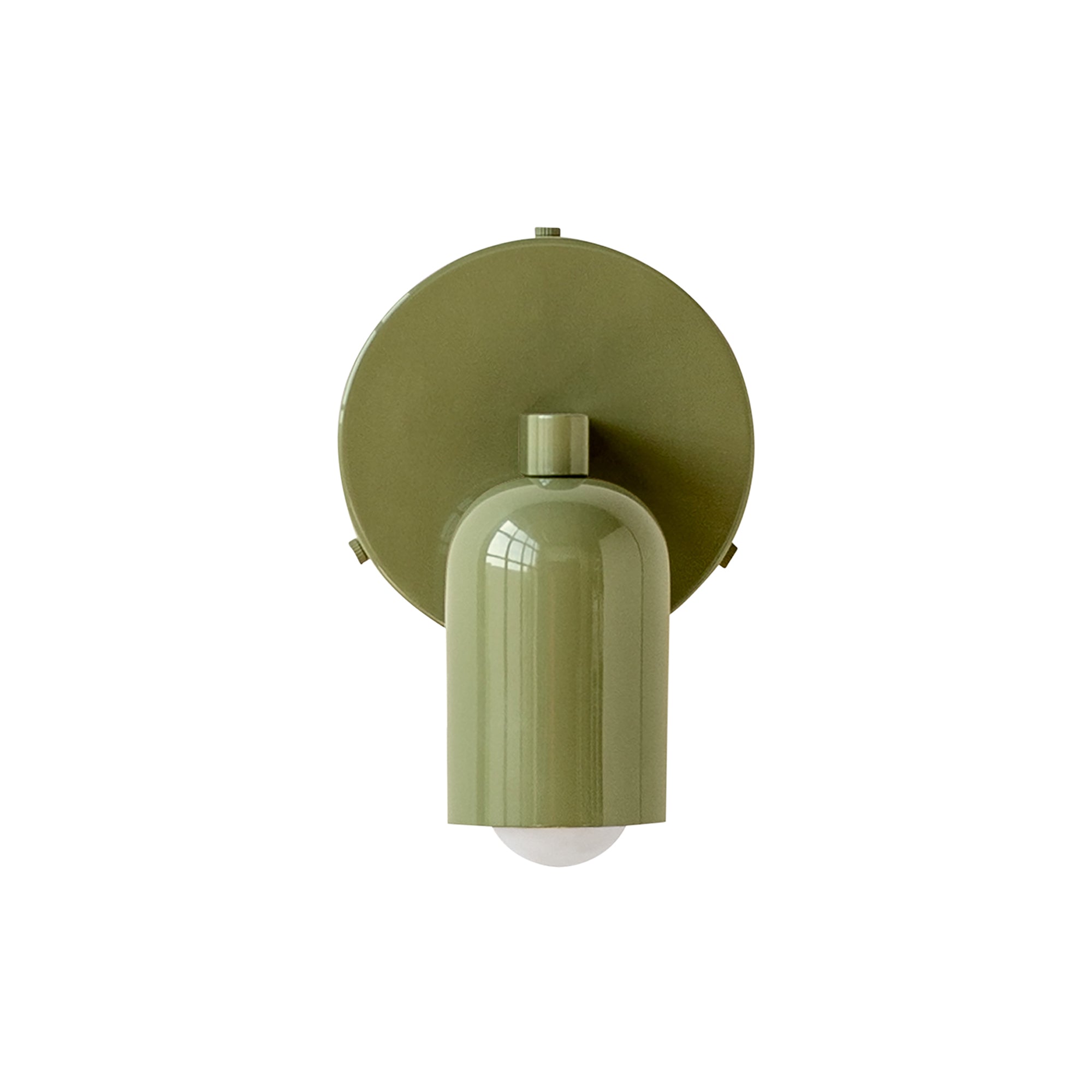 Fixed Down Sconce: Reed Green + Without Switch