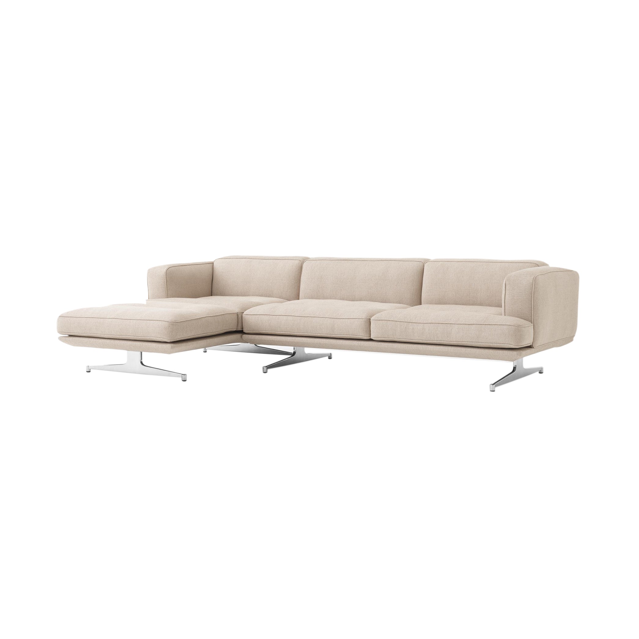 Inland Sofa: AV42 + Polished Aluminum