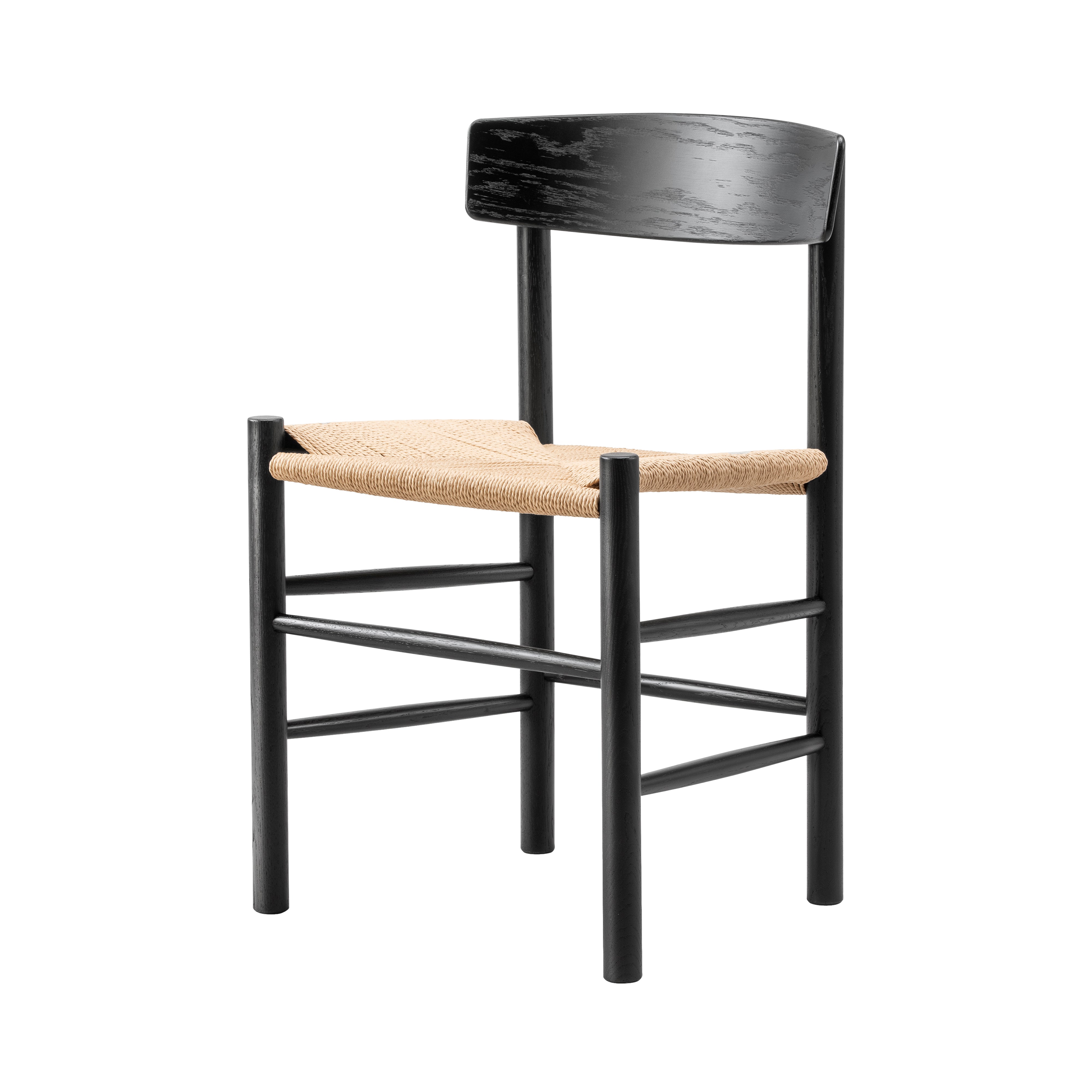 J39 Mogensen Chair: Black Lacquered Oak + Natural