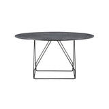 JG Table: Round + Black Marquina + Black