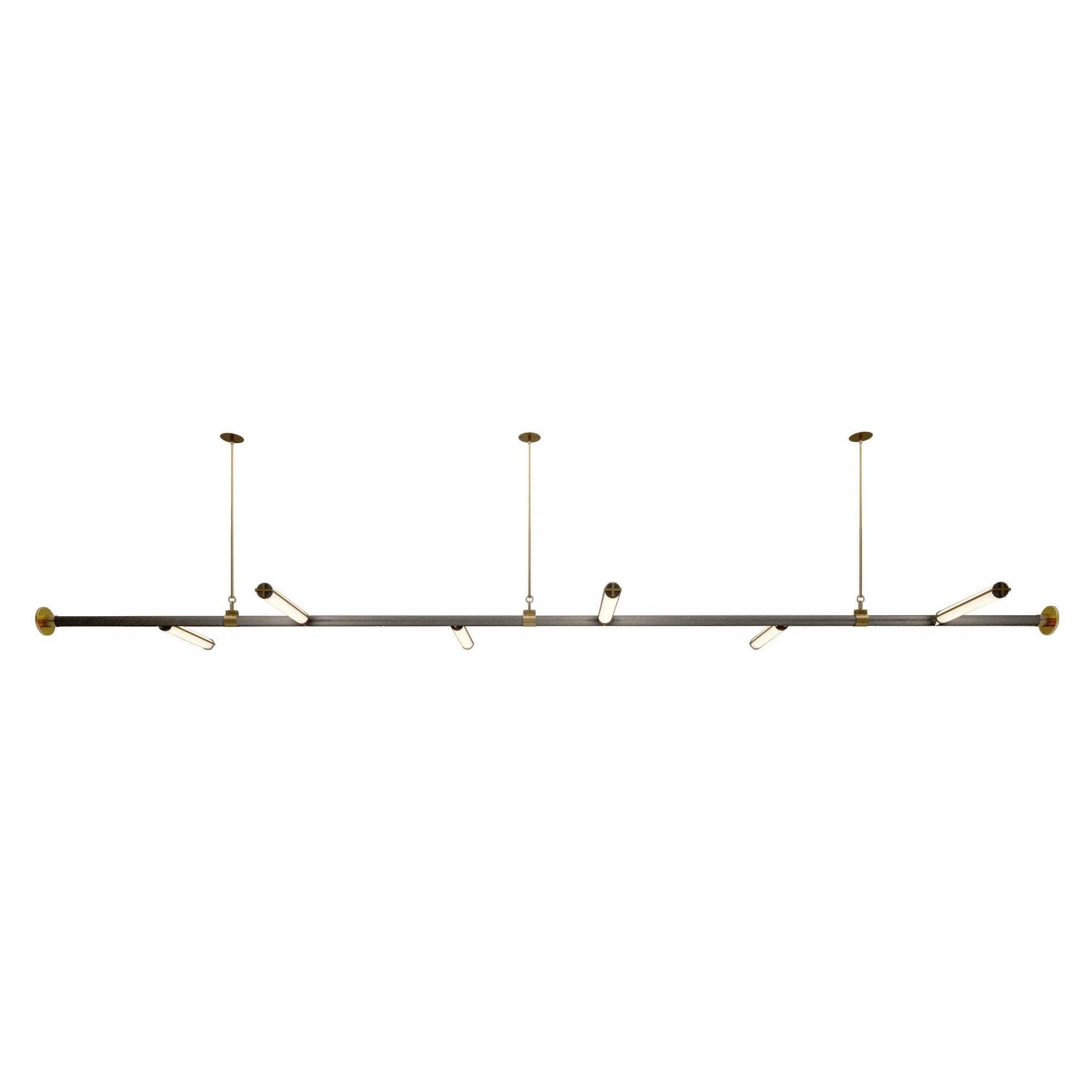 Metropolis Wall to Wall: 12 Feet + Suspension Mount + Satin Brass