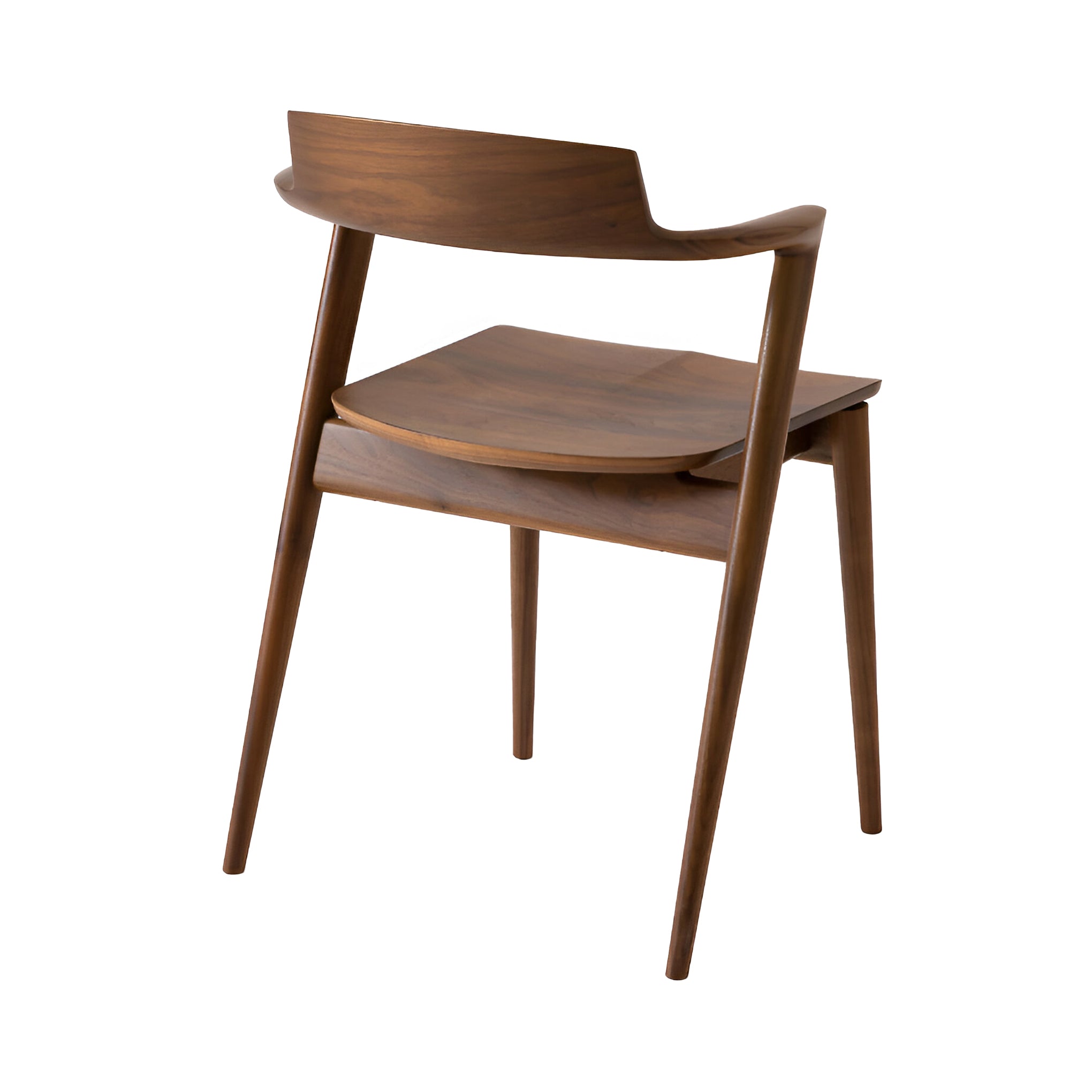 Seoto Semi Armchair: High + Walnut