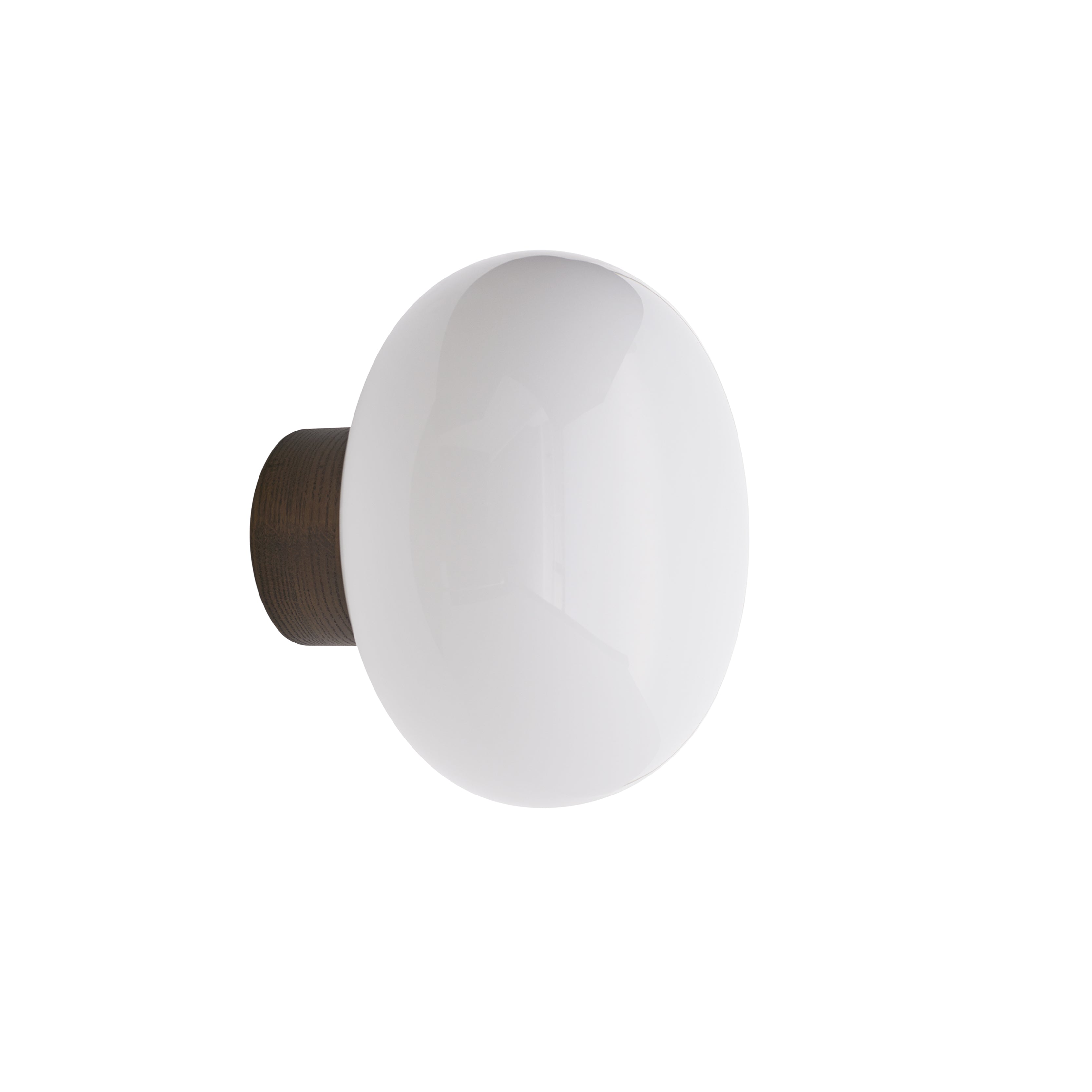 Karl-Johan Wall Lamp: Black Marble + White Opal Glass