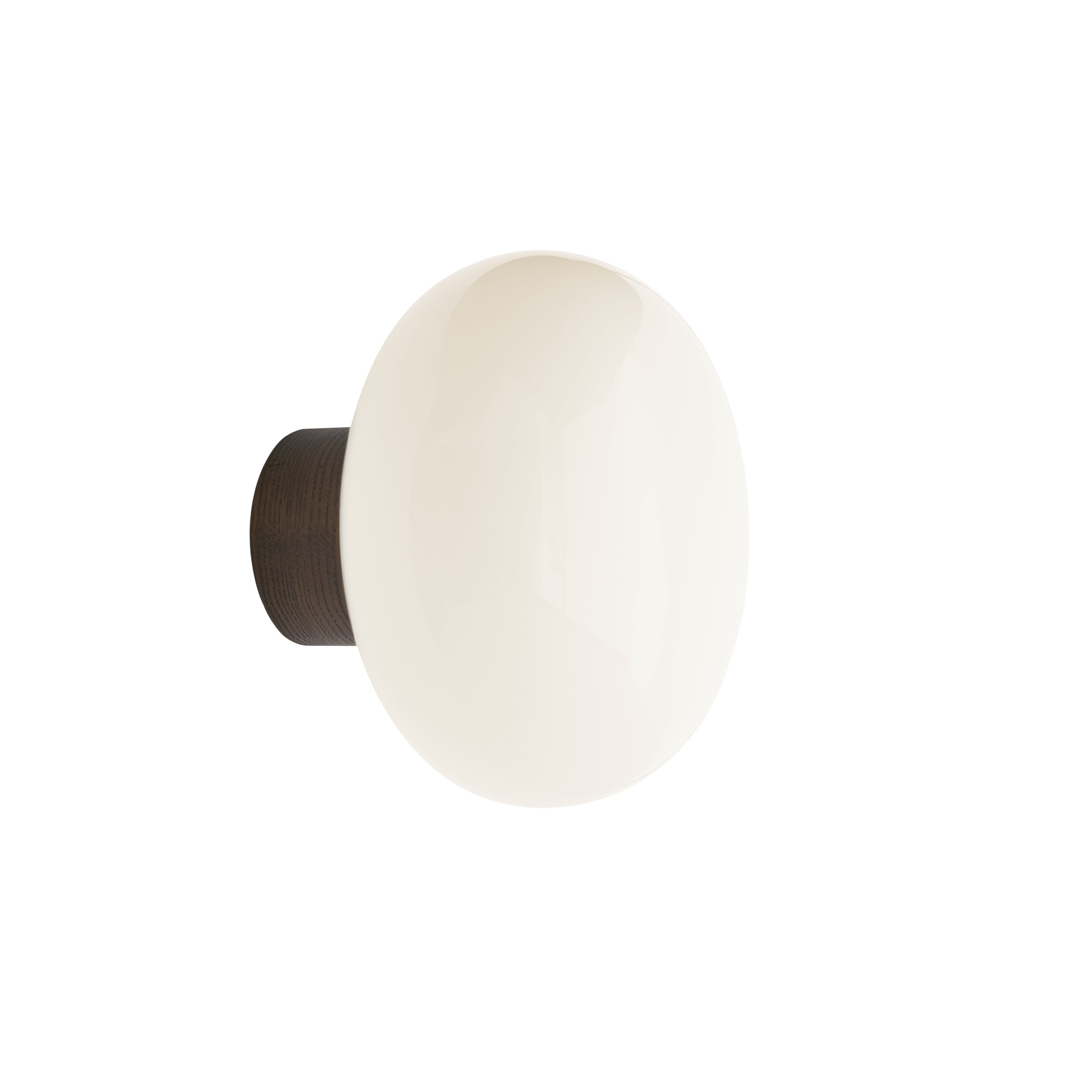 Karl-Johan Wall Lamp: Smoked Oak + White Opal Glass