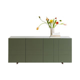 Kilt Sideboard 137 with Drawers: Green Khaki +  Dark Smoked Oak