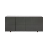 Kilt Sideboard 137 with Drawers: Taupe + Dark Smoked Oak