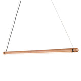 Linea Suspension Lamp: Horizontal + Oak + Graphite