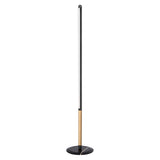 Linea Floor Lamp: Uno + Black + Brass