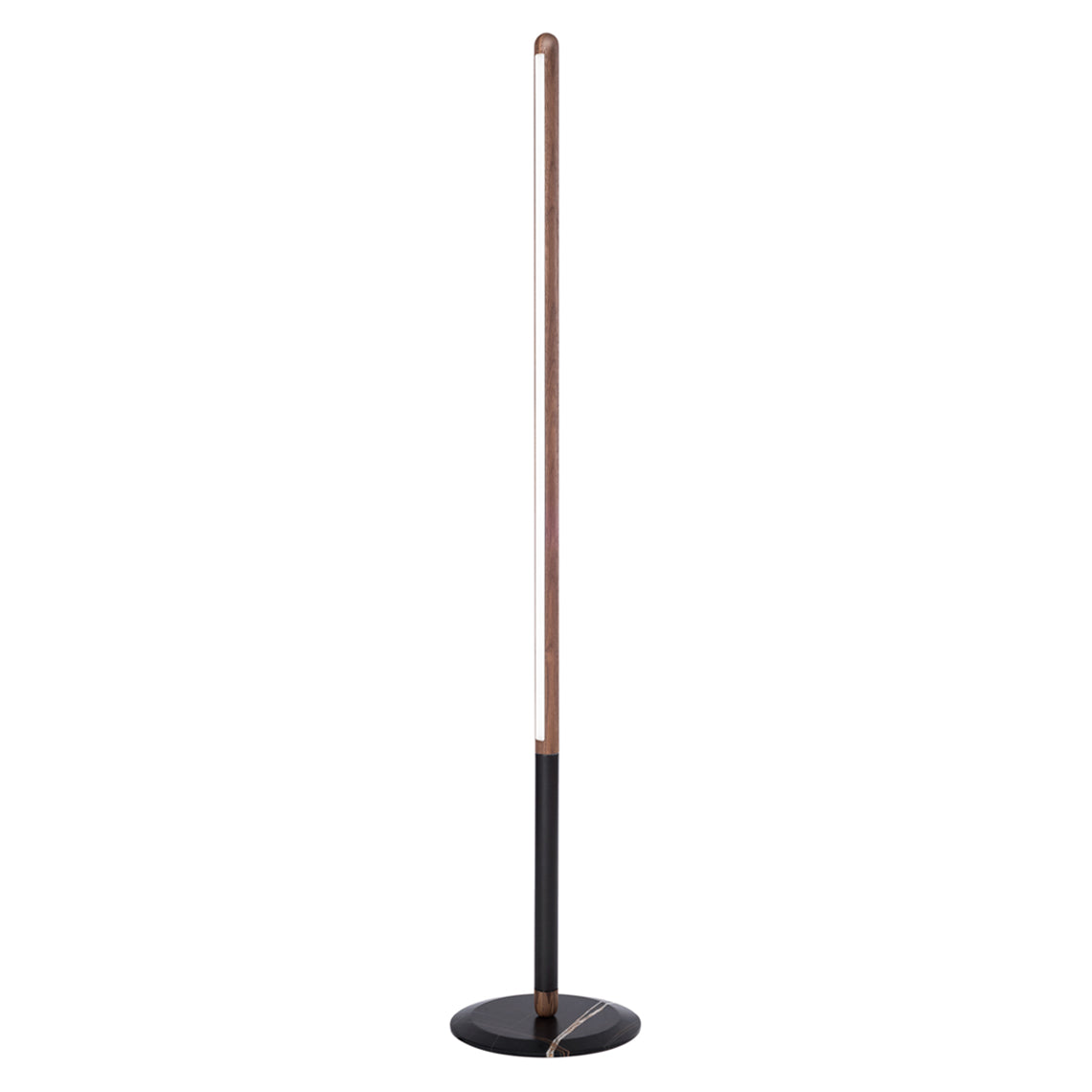 Linea Floor Lamp: Uno + Walnut + Graphite