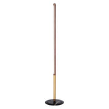 Linea Floor Lamp: Uno + Walnut + Brass