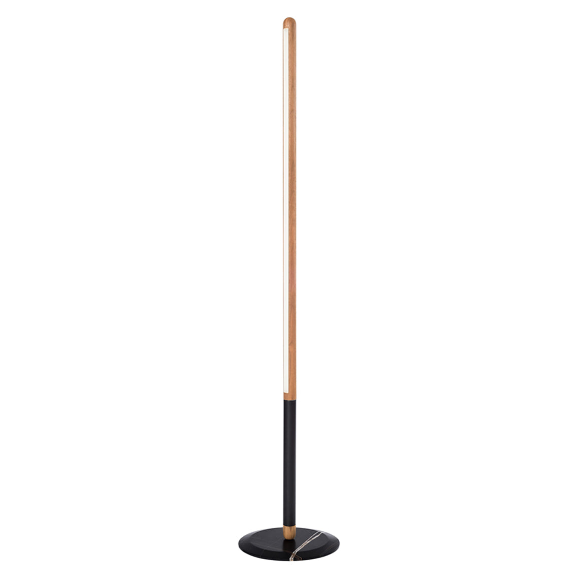 Linea Floor Lamp: Uno + Oak + Graphite