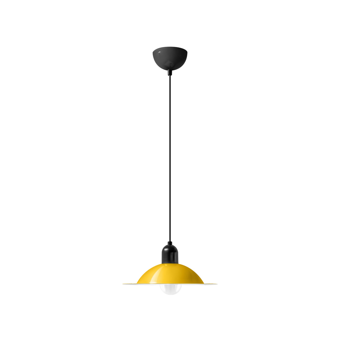 Lampiatta Pendant: Yellow + Black + Small - 11.1