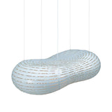 Cloud Suspension Light: Large - 67.6 + Blue + Bamboo + White