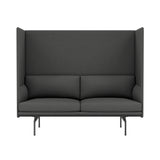 Outline Highback 2-Seater Sofa: Large + High + Black