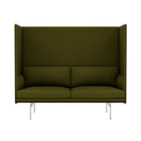 Outline Highback 2-Seater Sofa: Large + High + Polished Aluminum