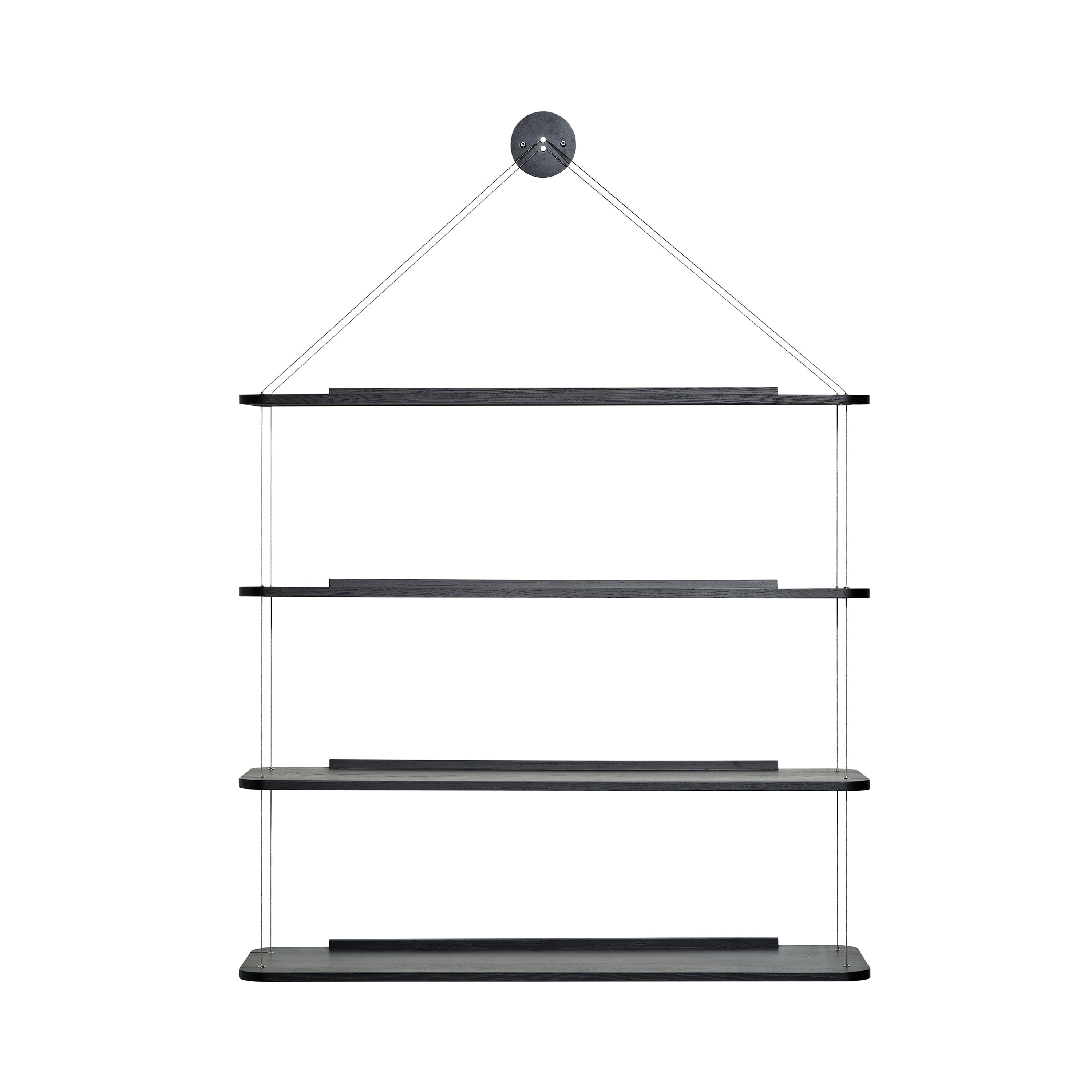 Libreria Pensile Shelf: Black Lacquered