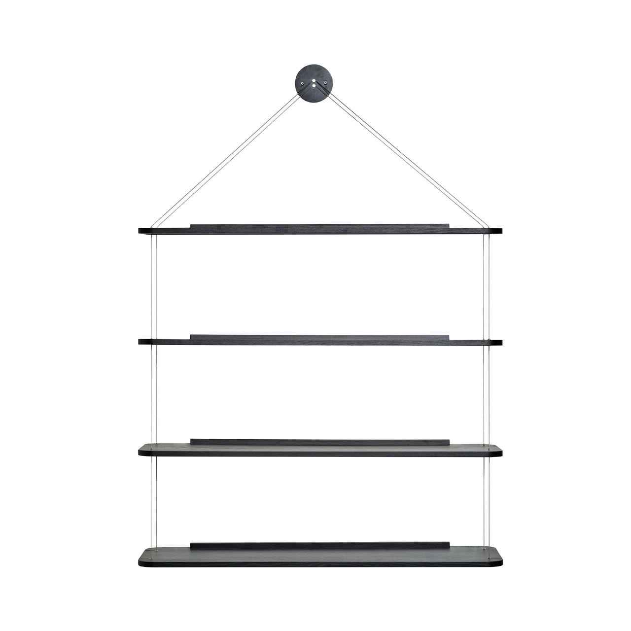 Libreria Pensile Shelf: Black Lacquered